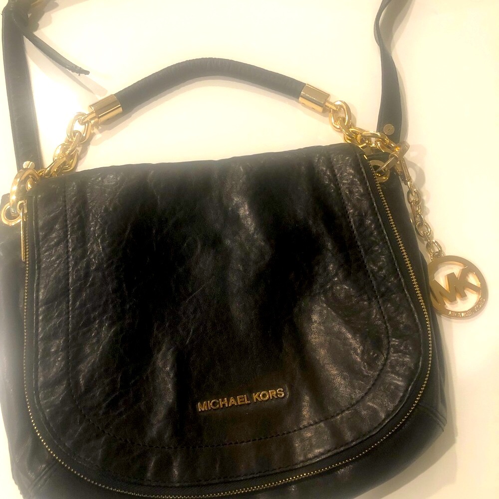 Michael Kors black leather bag
